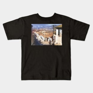 vintage colorized photo of Quetzaltenango Guatemala Kids T-Shirt